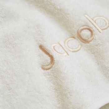 Personalised Ivory Hooded Towel, 2 of 5