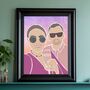 Custom Family Portrait Modern Wall Art People Print, thumbnail 2 of 11