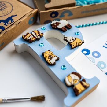 Personalised Paint Your Own Baby Animal Wooden Letter, 6 of 10