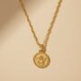Cherub Disc Necklace 18k Gold Plated, thumbnail 1 of 3