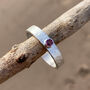 Pink Or Green Tourmaline October Birthstone Ring In Textured Sterling Silver, thumbnail 11 of 12