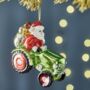 Santa Driving A Tractor Bauble, thumbnail 1 of 3