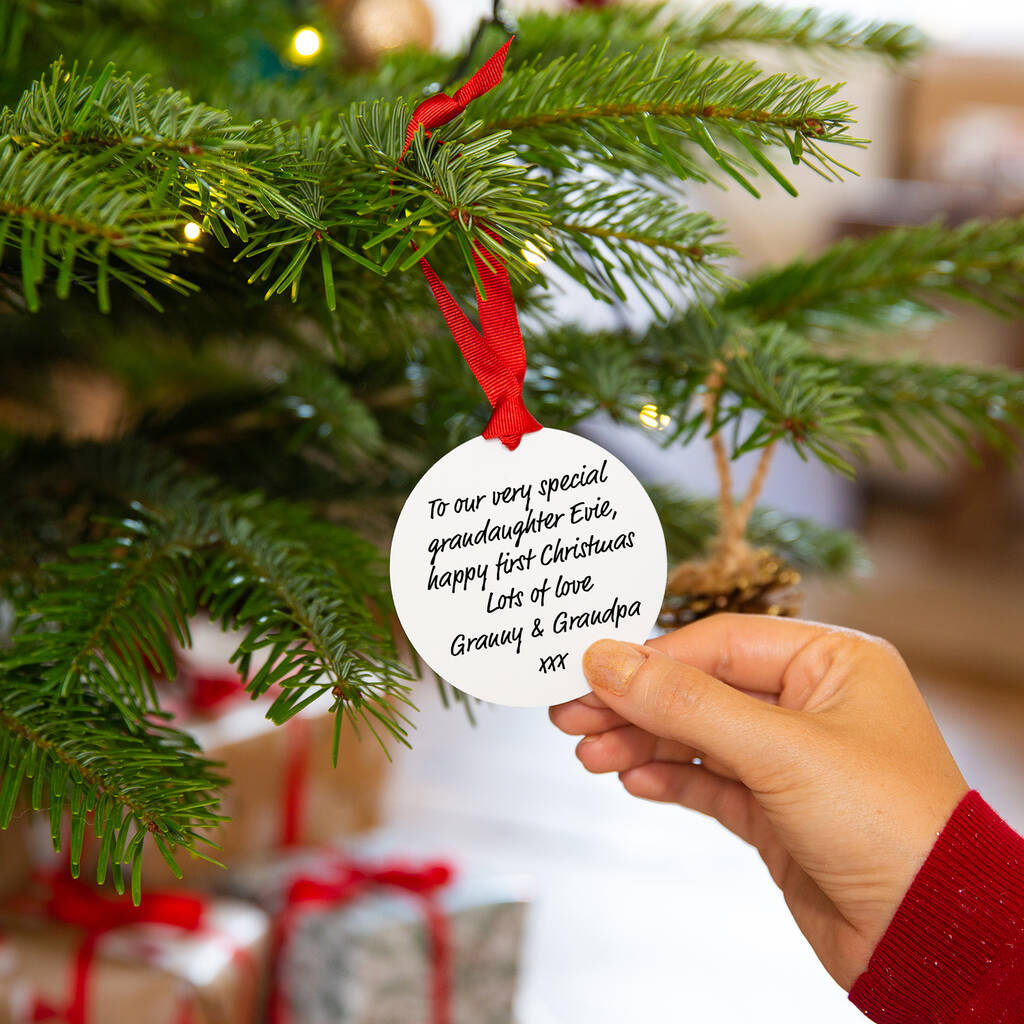 Babies First Christmas Personalised Tree Decoration By Ellie Ellie