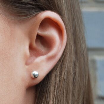 Classic Ball Two Way Silver Drop Earring Jacket, 6 of 8