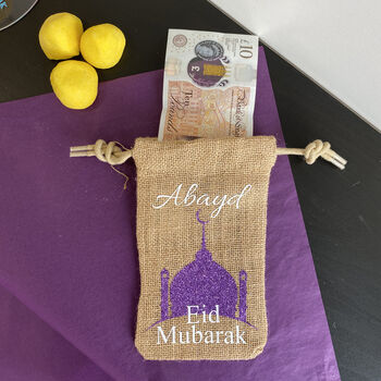 Eid Personalised Money Gift Bag Or Mini Sweet Gift, 4 of 4