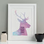 Stags Head Personalised Family Or Friends Print, thumbnail 1 of 11