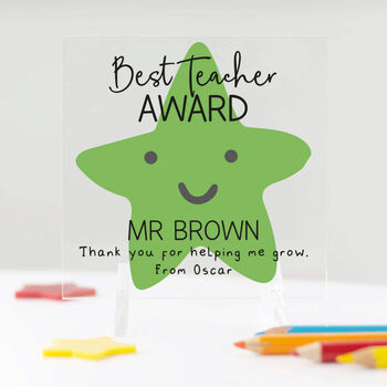Personalised Best Childminder Award Acrylic Plaque, 4 of 6