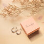 Titanium Steel C Shape Hoop Earrings For Everyday Wear, thumbnail 8 of 9