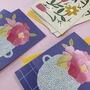 Meadow Flowers And Peony Blank Card Set, thumbnail 3 of 4