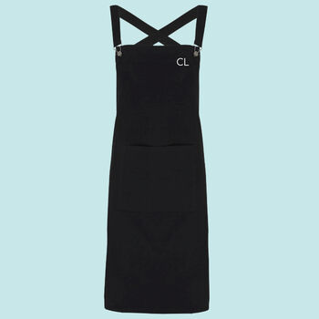 Cotton Canvas Cross Back Apron Personalised With Initials, 6 of 7