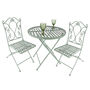 Ornate Scrolled Green Three Piece Bistro Set, thumbnail 2 of 10