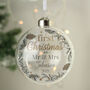 Personalised First Christmas As Mr And Mrs Bauble, thumbnail 1 of 4