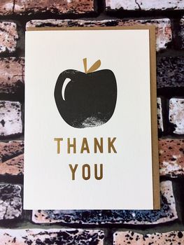 Thank You Card Apple, 2 of 4
