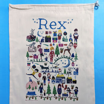 Personalised Merry Christmas Gift Sack, 7 of 9