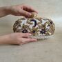 Oval Off White Clutch Bag, thumbnail 3 of 9