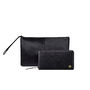 Black Cowhide Leather Clutch And Purse Matching Set, thumbnail 2 of 9