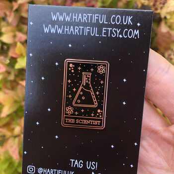 The Scientist, Science Lover Tarot Card Enamel Pin, 2 of 5