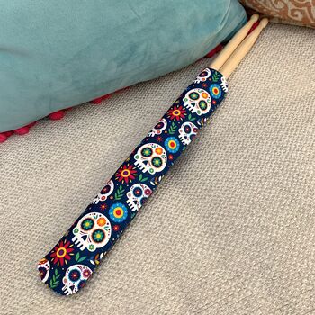 Drum Stick Holder Mexican Skulls And Flowers, 3 of 5