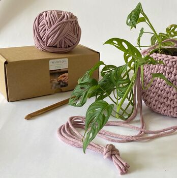 Digital Crochet Plant Pot Workshop And Craft Kit, 7 of 11