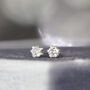 Tiny White Diamond Stud Earrings Silver Or Gold, thumbnail 7 of 12