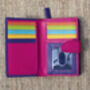 Purple Multi Colour Leather Purse Wallet Rfid, thumbnail 7 of 11