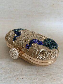Gold Peacock Clutch Bag, 2 of 9