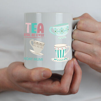 Personalised Six Tea Tea Mug 60th Birthday Gift, 4 of 5