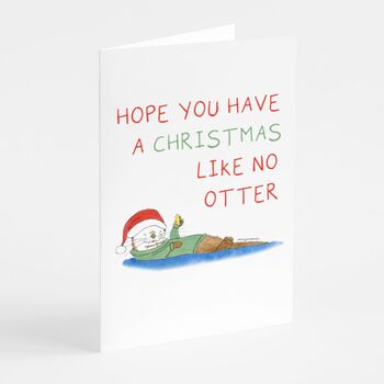 'A Christmas Like No Otter' Greeting Card, 3 of 5