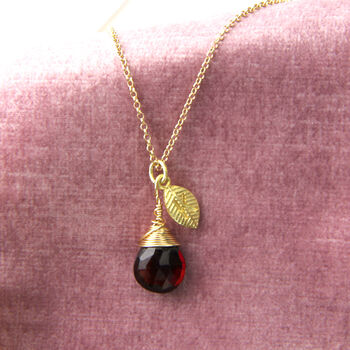 Silver Or Gold Wrapped Birthstone Initial Necklace, 5 of 11