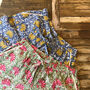Cotton Block Print Pyjamas Blue And Yellow Floral, thumbnail 3 of 4
