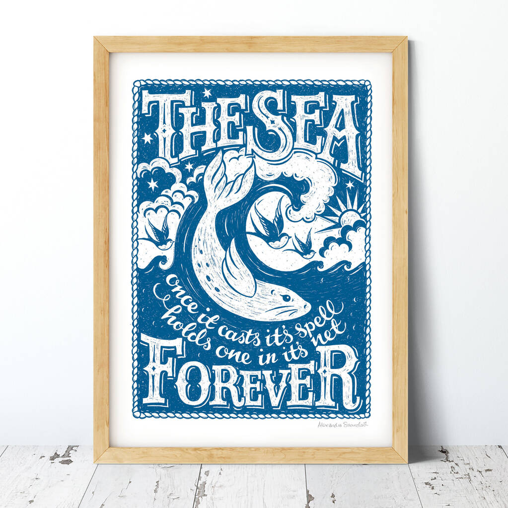 The Sea Nautical Print By Alexandra Snowdon | notonthehighstreet.com