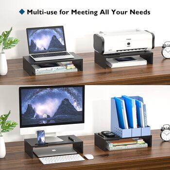 Desk Monitor Stand Riser With Smartphone Holder, 7 of 8