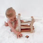 Personalised Wooden Pastel Pink Car Roller Toy With Cars, thumbnail 10 of 11