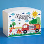 Personalised Fire Truck Themed Money Pot Piggy Bank, thumbnail 3 of 10