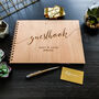 Personalised Engraved Wooden Wedding Guest Book, thumbnail 9 of 9