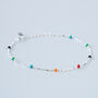 Sterling Silver Colourful Bead Bracelet, thumbnail 1 of 5