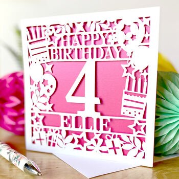 Personlised Age And Name Birthday Balloon Card, 4 of 5
