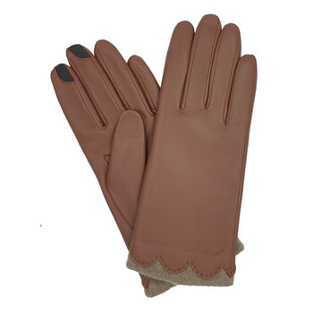 Beatrice. Women's Leather Touchscreen Gloves, 7 of 12