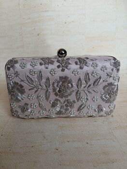Light Pink Handcrafted Rectangular Clutch Bag, 10 of 11