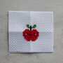 Kawaii Apple Mini Cross Stitch Kit, thumbnail 8 of 8