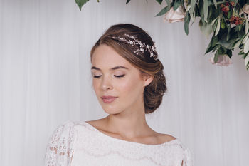 Small Gold, Silver Or Rose Gold Wedding Hair Vine Ivy, 3 of 12