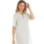 British Made Cotton Mint Embroidery Anglaise V Neck Nightdress Gift, thumbnail 2 of 4