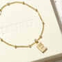 Letter Anklet In Silver Or Gold Vermeil Plated, thumbnail 2 of 4
