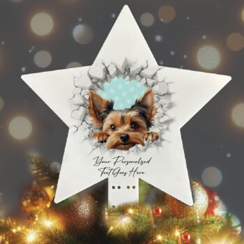 Personalised Christmas Yorkshire Terrier Break Through, 9 of 10