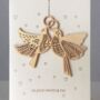 Wedding Card With Wooden Love Bird Keepsake Ornament, thumbnail 2 of 2