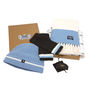 Luxury Cashmere Football Sets In Sky Blue And White, thumbnail 1 of 6