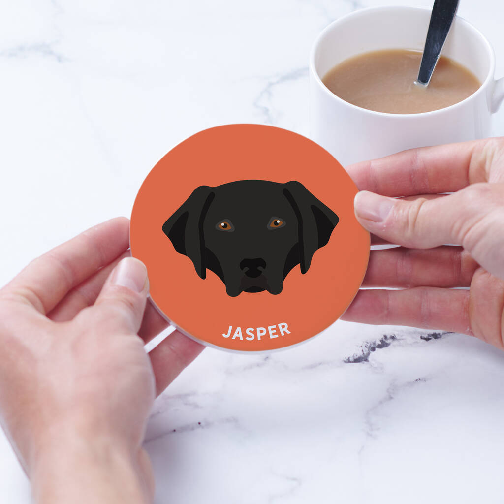 Personalised Dog Breed Ceramic Coaster By Oakdene Designs