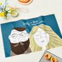 Personalised Face Tea Towel For Couples, thumbnail 1 of 7