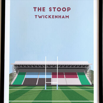 The Stoop Harlequins Rugby Stadium Art Print Gift, 2 of 8