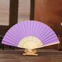 Elegant Pink Personalised Silk Hand Fan, thumbnail 10 of 12